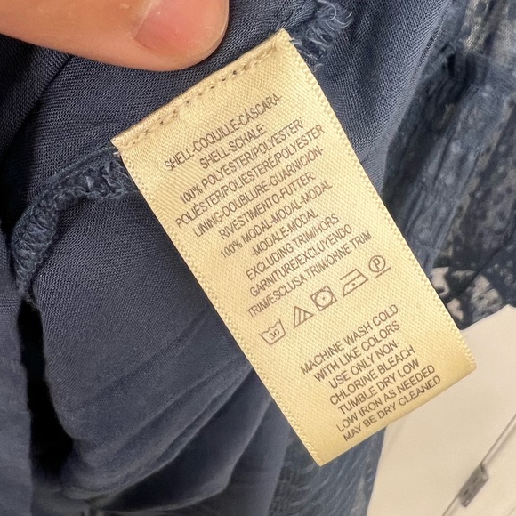 Anthropologie Blue Sheer Dress - Picture 9 of 10